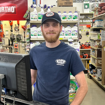 Tyler started his job here in 2017 as a store Associate. Tyler enjoys photography and loves animals. He really loves being able to help our customers with their needs and assisting them in home, and pet projects.