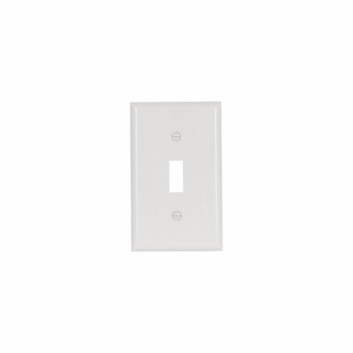 Eaton Cooper Wiring Standard Size Toggle Switch Wallplate, White (White)