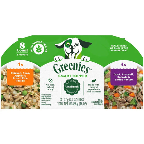 Greenies Smart Topper Wet Mix-In for Dogs, Chicken with Peas & Duck Variety Pack