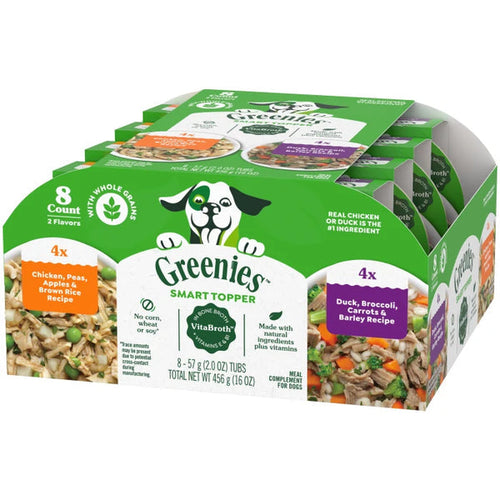 Greenies Smart Topper Wet Mix-In for Dogs, Chicken with Peas & Duck Variety Pack