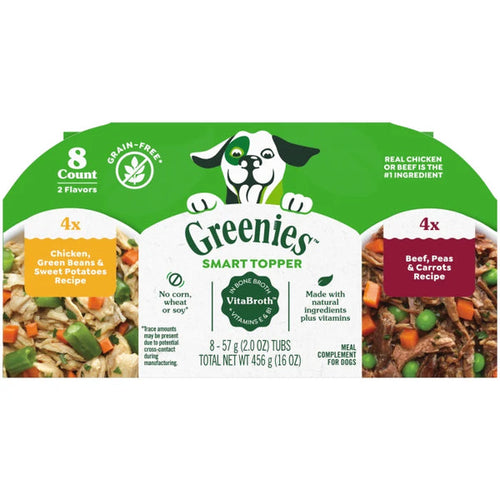 Greenies Smart Topper Wet Mix-In for Dogs, Chicken with Green Beans & Beef Pack