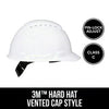 3M™ Hard Hat Vented Cap Style with Pin-Lock Adjustment