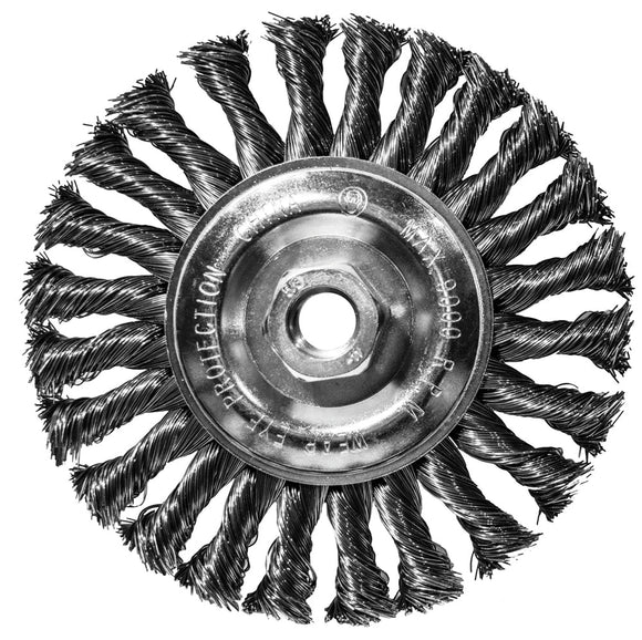 Century Drill And Tool Wire Wheel Coarse Cable Twist 6″ Size 5/8