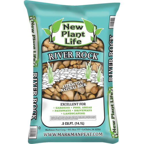 New Plant Life 0.5 Cu. Ft. River Rock