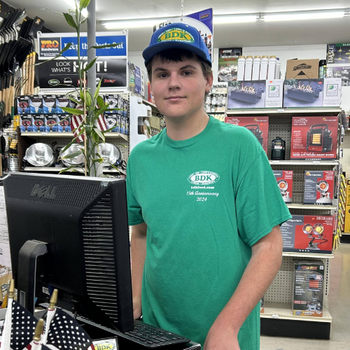 Cody started working at BDK in 2024 on a High School work program.  Cody likes working with animals.  He likes working at BDK because the workers are nice.