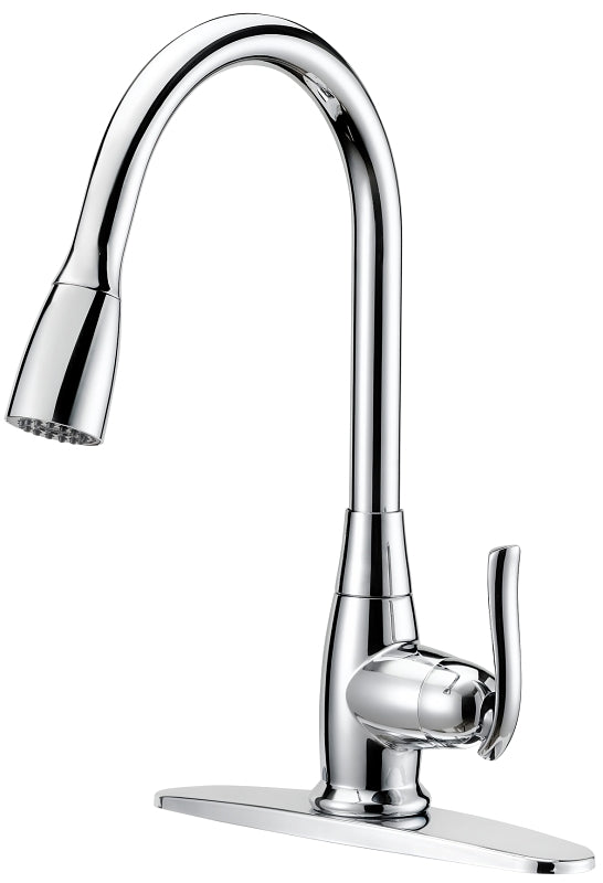 Boston Harbor Faucet Pull-Down Kitchen Faucet, 1.8 gpm 1-Handle 1 or 3-Faucet Hole