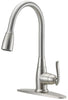 Boston Harbor Faucet Pull-Down Kitchen Faucet 1.8 gpm 1-Handle 1 or 3-Faucet Hole Stainless Steel