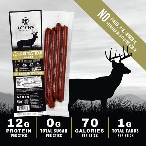 Icon Meats Venison and Garlic Sticks