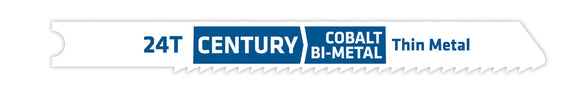 Century Jig Saw Blade 24T Bi-Metal Universal Shank (2-3/4″ Length 0.040 Thickness)