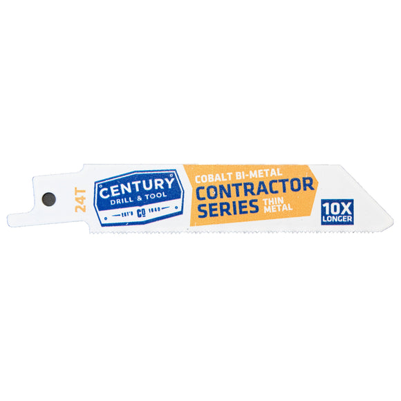 Century Drill And Tool Contractor Series Reciprocating Saw Blade 24t X 4″ (24T X 4″)