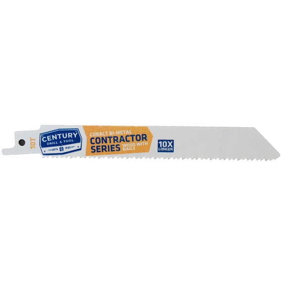 Century Drill And Tool Contractor Series Reciprocating Saw Blade 10t X 6″ (10T X 6″)