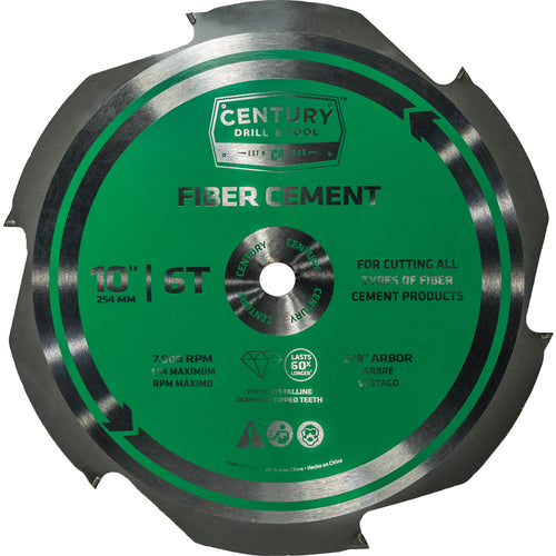 Century Drill And Tool Fiber Cement Circular Saw Blade 10″ X 6t X 5/8″ Arbor