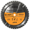 Century Drill And Tool Construction Series-Mitre Circular Saw Blade 12″ X 40t X 1″ Arbor