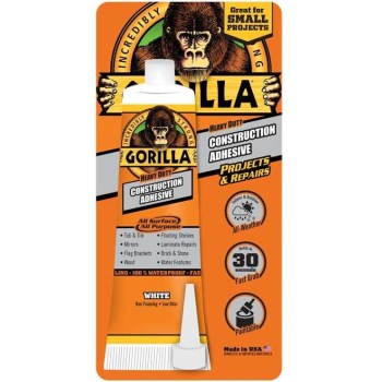 Gorilla Glue/O'Keefe's 105045 Construction Adhesive, Clear ~ 2.5 oz