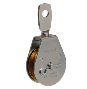 Apex Campbell 2" Heavy Duty Steel Pulley, Single Sheave, Swivel Eye