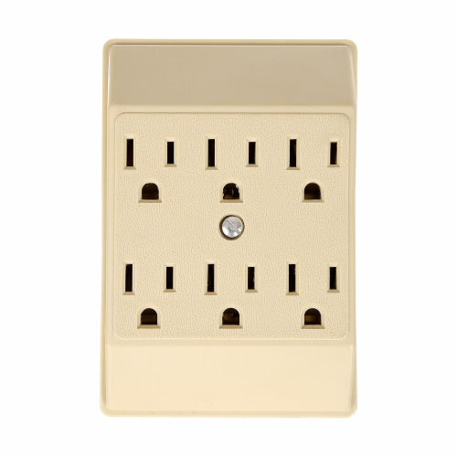 Eaton Cooper Wiring Six Outlet Tap 15A, 125V Ivory