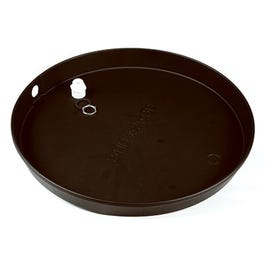 Drain Pan with PVC Fittings, Plastic, 28-In.