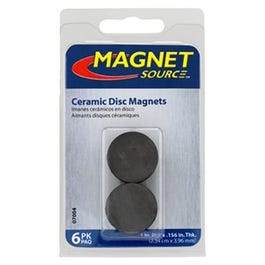 Ceramic Disc Magnet, 1 x 1.56-In., 6-Pc.