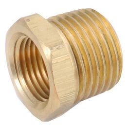 Pipe Fitting, Hex Bushing, Lead-Free Brass, 3/4 x 1/2-In.