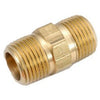 Pipe Fitting, Hex Nipple, Lead-Free Brass, 1/8-In.