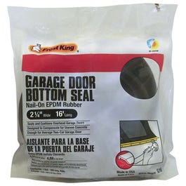 Garage Door Bottom Weatherseal for Wooden Doors, Black, 16-Ft.