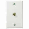 Coaxial Cable Wall Plate, White