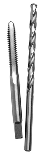 Century Drill And Tool Carbon Steel Plug Tap 10-24 And #25 Wire Gauge Drill Bit Combo Pack