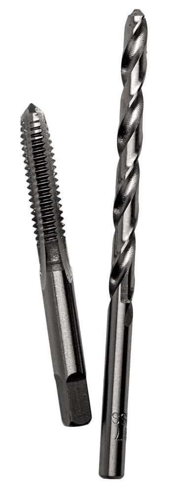 Century Drill And Tool Carbon Steel Plug Tap 1/4-20 And #7 Wire Gauge Drill Bit Combo Pack