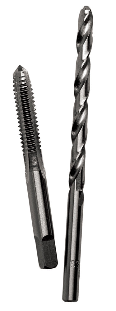 Century Drill And Tool Carbon Steel Plug Tap 1/4-28 And #3 Wire Gauge Drill Bit Combo Pack (1/4-28 Tap and #3 Drill)