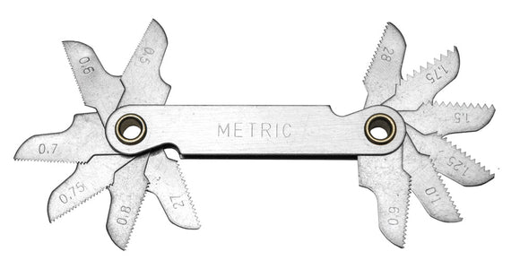 Century Drill And Tool Pitch Gauge Metric 0.50-1.75 Pitch Npt And Bsp (0.50-1.75 Pitch NPT)