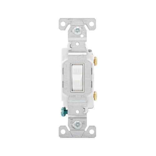 Eaton Cooper Wiring Commercial Grade Toggle Switch 20A, 120/277V White
