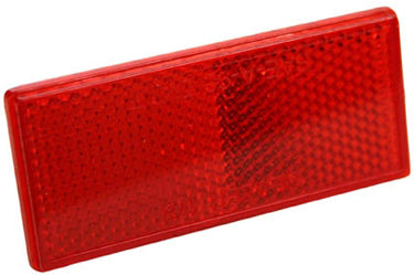 RECT STICK-ON REFLECTOR RED