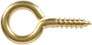 .162X1.63 SOLID BRASS SCREW EYE