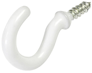 1-1/2 WHITE VINYL COATEDCUP HOOK