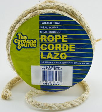 (7130) ROPE 1/4X50 TWISTED SISAL