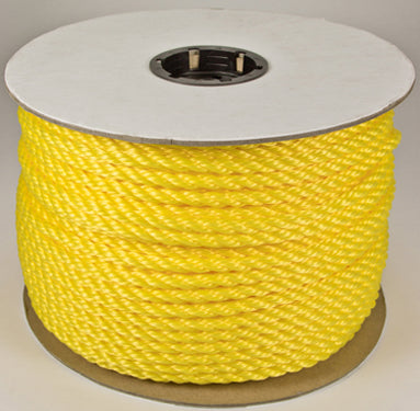 ROPE 3/8X600 TWISTED YELLOW POLY