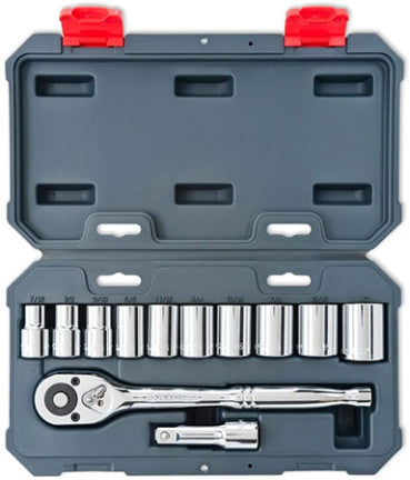 SOCKET WRENCH SET 17PC 1/2 IN DR 12 PT