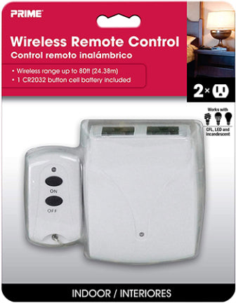 TNRC21 REMOTE INDOOR 2 OUTLET WHITE