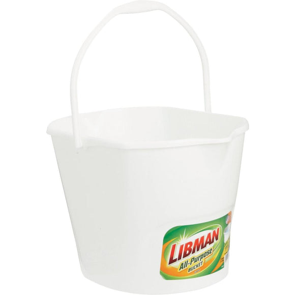 Libman 3 Gal. White All-Purpose Dual Spout Bucket