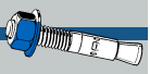 Midwest Fastener TorqueMaster Blue Wedge Anchors 1/2 x 5-1/2