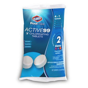 Clorox Pool & Spa Active99 3" chlorinating Tablets 8 oz