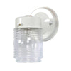 Design House Outdoor Wall-Mount Jelly Jar Wall Lantern Sconce in White 4.5-Inch by 7.5-Inch